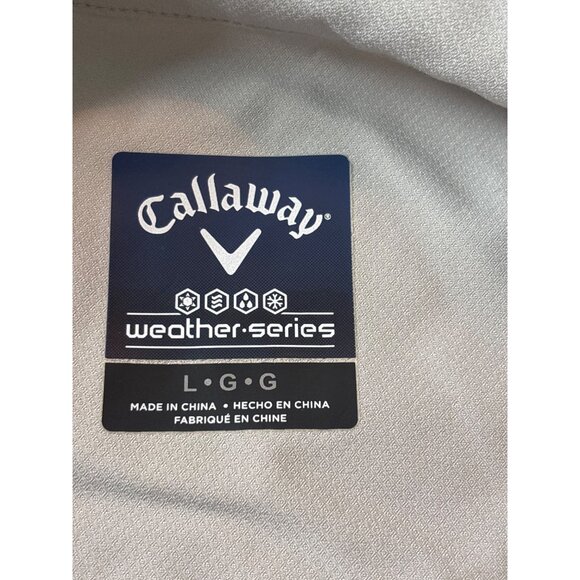 Callaway Light Gray Half-Zip Pullover Windbreaker Jacket Size L - Picture 13 of 16
